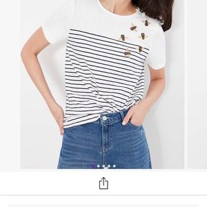 Joules knit top with bee embellishment! NWT